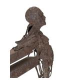 Theodore Ted Gall Maquette Sculpture - Dynamic Abstract Industrial Metal Figure