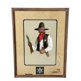 William T. Zivic Original Art: Morgan Earp Western Painting with Badge & Plaque