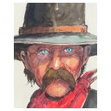 William T. Zivic Original Art: Morgan Earp Western Painting with Badge & Plaque