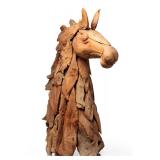 Life Size Artist Made Driftwood Horse Head Sculpture - Unique Natural Wood Art