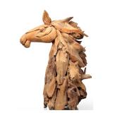 Life Size Artist Made Driftwood Horse Head Sculpture - Unique Natural Wood Art