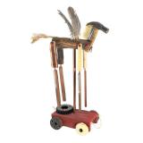 Vintage American Folk Art Found Object Pegasus Horse Sculpture - Hammer Head P387