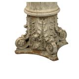 Antique Wood Architectural Salvage Fluted Column, Illinois Rescue, 68"