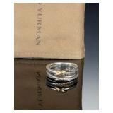 David Yurman X Crossover Ring, 18K Gold & Sterling Silver Band, 6mm