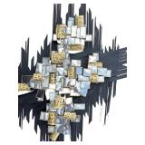 MCM Brutalist Metal Wall Sculpture - Curtis Jere Style Starburst
