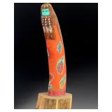 Signed Ber Pahona Hopi Long Hair Corn Maiden Kachina Doll Wood Carving 1998