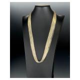 Native American 50-Strand Liquid Sterling Silver Necklace 29" 70.8g Vintage