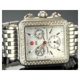 Michele Deco MW06A0 Diamond Chronograph Mother of Pearl Stainless Steel Watch