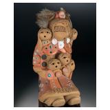 Navajo Storyteller Pottery by Cheyenne Jim - Handcrafted Native American Art
