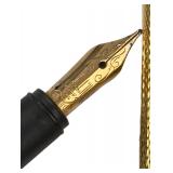 Dunhill Gemline Barleycorn Fountain Pen Cap & 14K Gold Nib Assembly