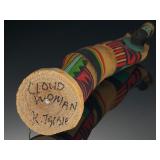 Hopi Tewa Cloud Woman Wood Kachina Doll Signed K. Tsosie Native American Art