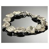 Hermann Siersbøl Danish Sterling Silver Amethyst Link Bracelet 925 HS