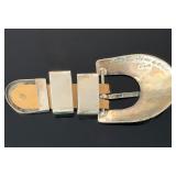 Vintage Sterling Silver & 12K Gold Filled Western Ranger Belt Buckle 4pc Set