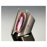 Sterling Silver Modernist Sonja Fries Adjustable Ring | Signed Estate Jewelry