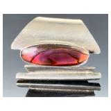 Sterling Silver Modernist Sonja Fries Adjustable Ring | Signed Estate Jewelry
