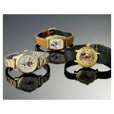 Vintage Disney Watch Lot: Bradley Mickey & Minnie, Seiko Quartz Mickey (3 Pcs)