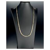 Native American 20 Strand Liquid Sterling Silver Necklace 29" Vintage 30.4g