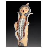 Cindy Fragua Signed Jemez Pueblo Corn Maiden Studio Art Pottery Figurine