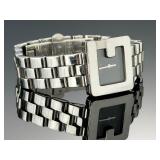 Vintage Gucci 3600L G-Watch Stainless Steel Black Dial Swiss Ladies Watch