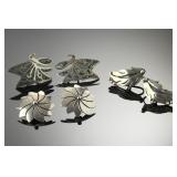 Vintage Mexican Sterling Silver Earrings Lot 3 Pairs Taxco Maricela Abalone