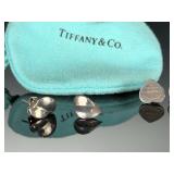 Sterling Silver Tiffany & Co. Frank Gehry Folded Heart Stud Earrings, 10mm