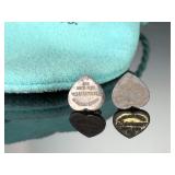 Sterling Silver Tiffany & Co. Frank Gehry Folded Heart Stud Earrings, 10mm