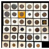 Vintage World Coin & Token Collection Lot (25 Pcs) – Canada, UK, Europe, Mexico