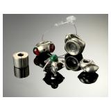Trollbeads Sterling Silver 925 Gemstone Charm Bead Lot - Malachite Garnet 5pc