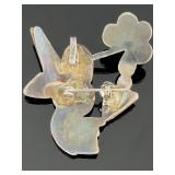 Zuni Multi-stone Inlay Hummingbird Pin Brooch, Vintage Native American