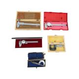 Mitutoyo & Central Forge Machinist Tool Lot - Dial Calipers & Micrometers