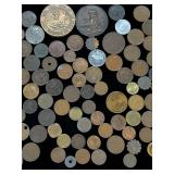 Diverse Vintage World Coin & Medallion Collection Lot - Bulk 890g