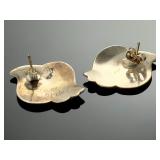 Anne Forbes Vintage Mexican Sterling Silver Modernist Wave Post Earrings