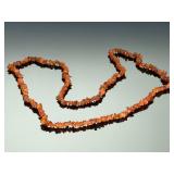 50" Baltic Amber Chip Necklace Continuous Endless Strand 49.5g Honey Cognac