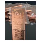 20x Half Pound .999 Fine Copper Bullion Bars Lot, Investment Grade USA