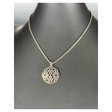 Sajen Sterling Silver Celtic Knot Pendant Necklace Italian Snake Chain 925