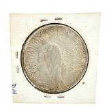 1923-S Peace Dollar US Silver Coin, 90% Fine Silver, San Francisco Mint