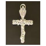 James Avery Sterling Silver Harvest Cross Pendant Wheat Grapes Religious JA STER