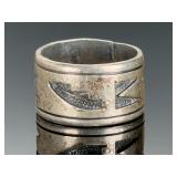 Vintage Unmarked Silver Ring, Abstract Modernist Style, Size 6.5