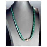Vintage Sterling Silver 925 Square Snake Chain Necklace - 20" Sleek Link