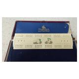WST048 (1) Genuine Ivory "Cribbage Board" for Playing Cards.