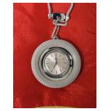 WST096 Unused Vintage "Bucherer" Swiss Made Automatic Pocket Watch in Perfect Condition.