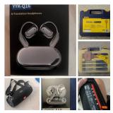 WST057 (1) "JBL" Portable Speaker, Woodworking Tools and New Earbuds. See Pictures!