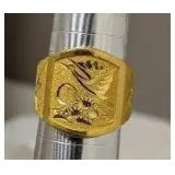WST115 Up for Auction! (2) 24K Gold Rings. Bid to Win. Read the Description and See Pictures.