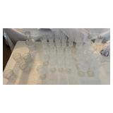 EAT042 - Antique Tinted Crystal Cut Glassware Set 