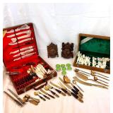 EAT088- Antique Siam 1930’s-40’s Silverware And Decor 