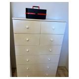 EAT357 - White Dresser And Revlon Cosmetic Storage Case