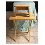 PPM021 Wooden TV Tray Table & Stool