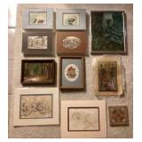 PPM045 Framed Original Scenic Painting, Sand Art, Art On Papyrus & More!