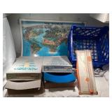 PPM131 Plastic Storage Crate, Paper Cutter, Hanging Folders & Map