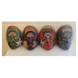 EHE034-- bundle Of 4 Indonesian Wooden Masks 